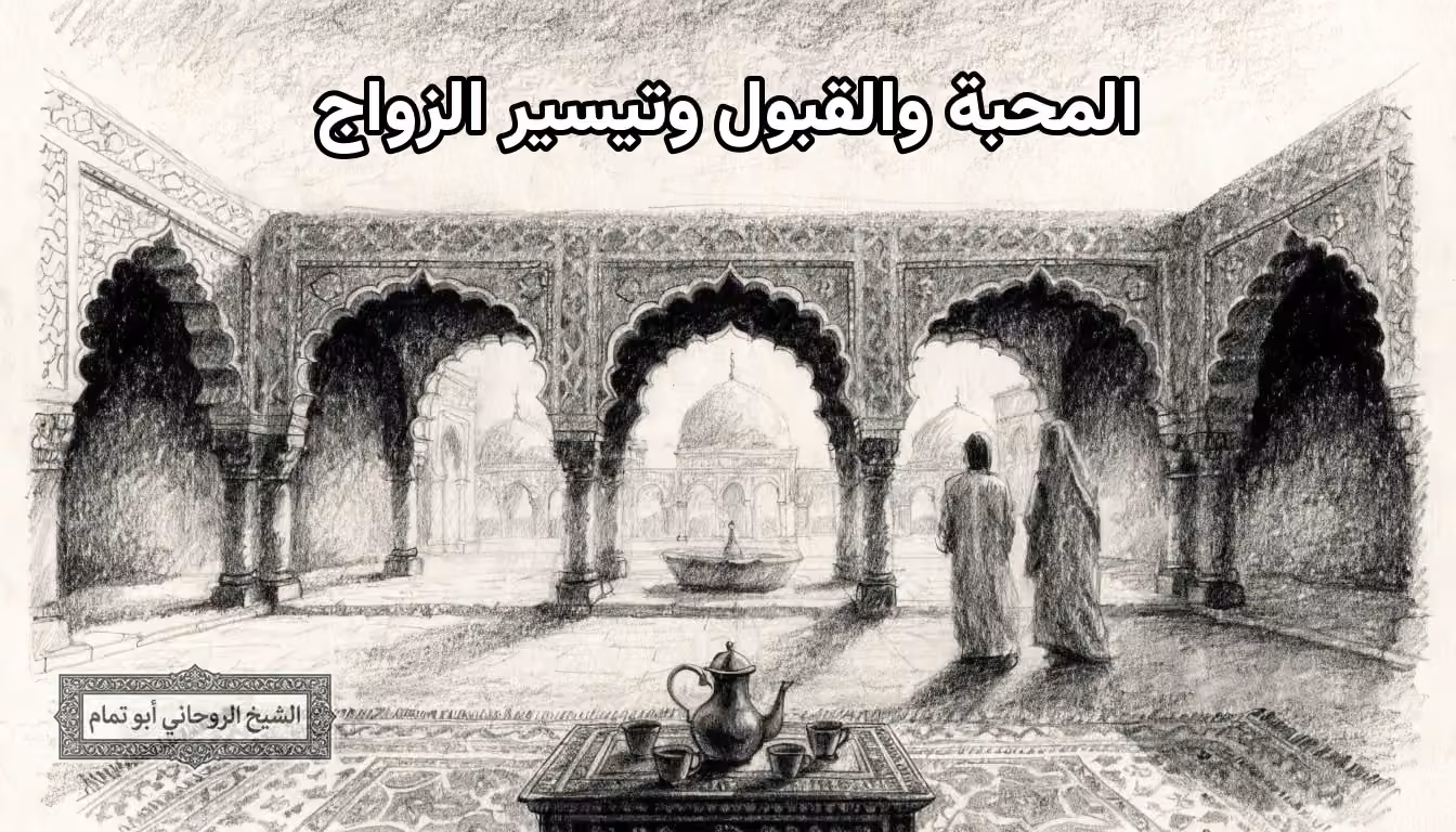 ثلاثة أقواس وقوس أوسط مفتوح ترمز إلى مسارات المحبة والقبول وتيسير الزواج